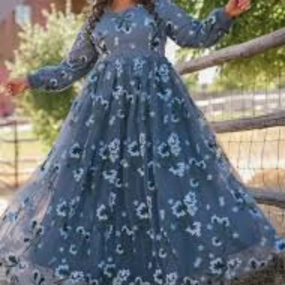 NWT Rowan Dress - Size 2XL - Blue Floral Maxi - Picture 1 of 6